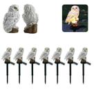 Coruja Luminaria Solar Luz Led Kit 7 Uni Decoraçao Quintal Jardim Casa Iluminacao Garagem Enfeite Mulituso
