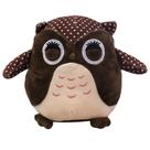 Coruja Marrom Com Pintas Brancas 26cm - Pelúcia