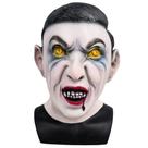 Cosplay de festa de Halloween com máscara de vampiro com olhos brilhantes