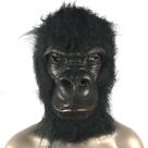Cosplay de resina realista com máscara de gorila com cabelo preto, tamanho adulto
