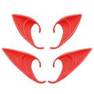 Cosplay Elf Ears Tavery Red Soft Pointed, 2 pares para fantasia