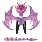 Costume Alodidae Dragon Set Pink Wings Tail Mask