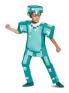 Costume Disguise Armor Deluxe Minecraft Blue para crianças de 7 a 8 anos