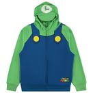 Costume Hoodie Nintendo Boys Mario & Luigi Video Game Blue M