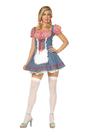 Costume RG Costume feminino pequeno vermelho branco azul