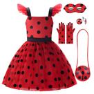 Costume Uplus ME Ladybug para meninas de 9 a 10 anos com acessórios
