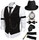 Costume ZeroShop Halloween da década de 1920 para homens, família Gomez Addams