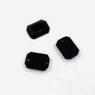 Costura Chaton Retângulo Facetado Preto 18x13mm 10pçs 9g