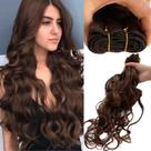 Costure em extensões de cabelo Benafee Loose Curly 120g 56cm 4