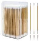 Cotonetes de algodão PINGMIC 400 unidades (800 pontas) de comprimento de 15 cm com caixa de armazenamento