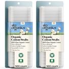 Cotonetes de algodão Sky Organics Organics, pontas ultramacias de 1000 quilates