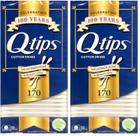 Cotonetes Q-tips 170 unidades, pacote com 4