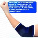 Cotoveleira Esportiva de Alta Performance Azul Estabilidade de Ponta Proteção Tendinite Par
