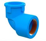 Cotovelo azul com bucha latao tigre - 25mm x 3/4"