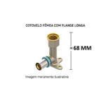 Cotovelo Fêmea Longo Flange Água 16mmx1/2-LBP Prensar Emmeti