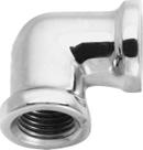 Cotovelo Joelho 90 Fêmea X Fêmea 1/4 X 1/4 Metal Cromado