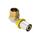 Cotovelo Macho para Gás 26mm X 3/4 Prensar Emmeti