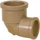 Cotovelo Marrom Tigre Liso Rosca Reducao 25X1/2 - Kit C/20