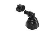 Cotovelo PEXLOCK 30811 SWV 1/2 x 3/4 FPT preto para tubos PEX