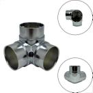 Cotovelo Triplo Fixo Aluminio 2 Pol Guarda Corpo Corrimão