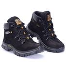 Coturno Bota Adventure Tênis Couro Legitimo Masculino Ket Tamanhos Especiais Até o Numero 48 Preto