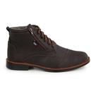 Coturno Bota Casual Elegante C/ Cadarço Zíper Lateral Cano Curto Macio Sapato Confortável