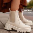 Coturno Bota Chelsea Tratorada Off White