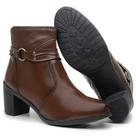 Coturno Bota De Salto Feminina Marrom Coturno Bota De Salto Feminina Marrom