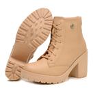Coturno Bota Feminina Blogueira Salto Tratorado Original Muritalle 33 ao 42 Coturno Bota Feminina Blogueira Salto Tratorado Original Muritalle 33 ao 42