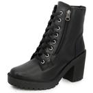 Coturno Bota Feminina em Couro Salto Médio Coturno Bota Feminina em Couro Salto Médio