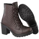 Coturno Bota Feminino Cano Baixo Com Matelasse Cr Shoes 1706