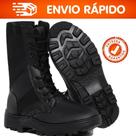 Coturno Bota Militar Unissex Cano Médio Preta e Camuflada Fechamento em Zíper Super Confortável