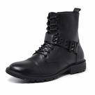 Coturno Cano Alto Masculino Bota Rock in Roll com Fivela de Metal