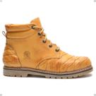 Coturno Casual Em Couro Bege Conforto e Estilo Cla-Cle