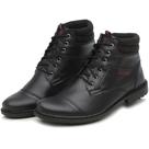 Coturno casual masculino adventure espumado bota cano curto preto