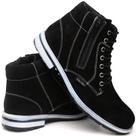 Coturno Casual Masculino Nobuck Cadarço Zíper Conforto