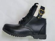 Coturno com detalhes em pêlo com cadarço feminino infantil