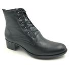 Coturno Comfort Plus Couro Salto Baixo Preto 2916