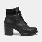 Coturno Dakota Salto Feminino em Couro Preto Coturno Dakota Salto Feminino em Couro Preto