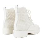 Coturno Em Couro Com Detalhe Knit Cano Baixo Giuliana Domna