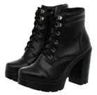 Coturno Femininno Plataforma Confort Costura Ferradura