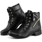 Coturno Feminino Bota Cano Curto Preta