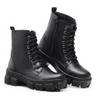 Coturno feminino bota cano curto tratorado confortavel original confort