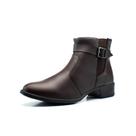 Coturno feminino bota de salto baixo casual cano curto inverno confortavel 34 ao 40