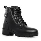 Coturno Feminino Bota Feminina Preta Zíper Botinha Casual Cano Curto Salto Moda Confortável
