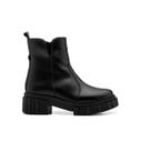 Coturno Feminino Couro Estilosa Conforto Elegância Durabilidade Bota cor Preto