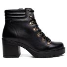 Coturno Feminino Pegada Burnished Couro Soft Touch Preto Coturno Feminino Pegada Burnished Couro Soft Touch Preto