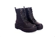 Coturno Feminino Salto Botas Cano Curto Femininas Preta Coturno Feminino Salto Botas Cano Curto Femininas Preta