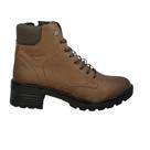 Coturno freeway feminino em couro casual zara01 3124 marrom
