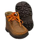 Coturno Infantil Destroyer Bebê Caminhos Da Roça Couro Caramelo Laranja Ref. KB331